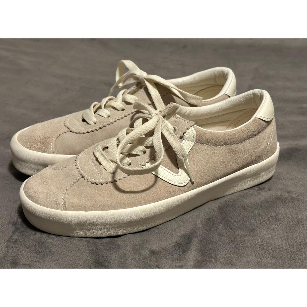 Vans Sport Suede Sneakers Oatmeal Beige Tan Womens 7 Mens 5.5 Low Top Shoes